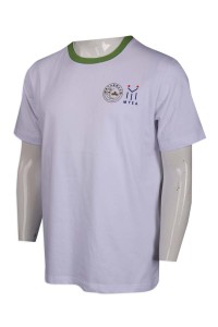 T917 Men's Contrast Neckline T-Shirt 100% Cotton  Macau Jiangsu Association  T-Shirt Manufacturer